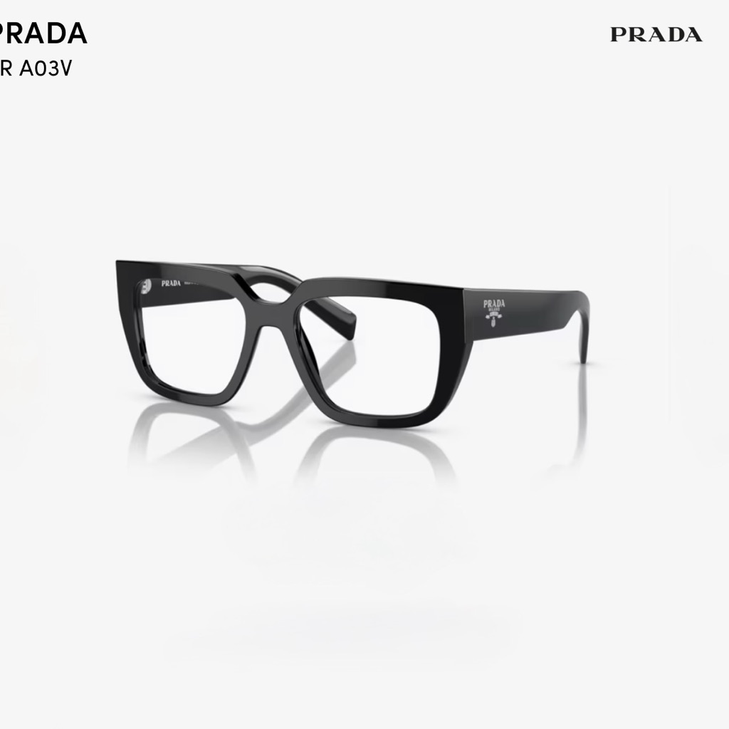 Prada Eyeglass Frames | Black Rectangle
